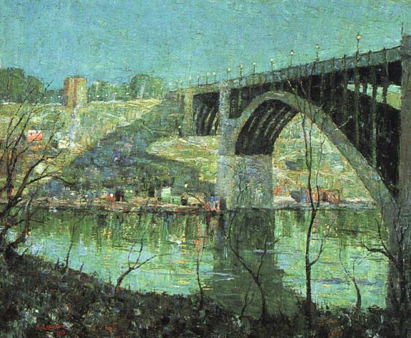 Ernest Lawson Spring Night at Harlem River France oil painting art